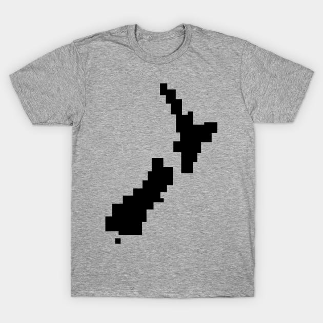 New Zealand Pixel T-Shirt by ArtbyCorey